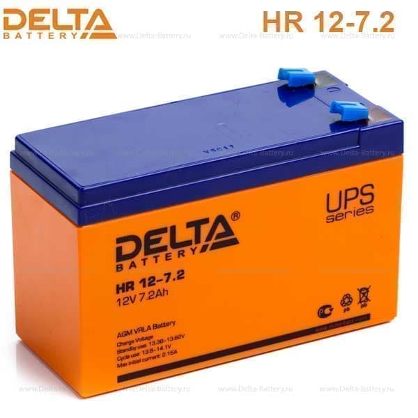  AGM - HR12 -7,2 12 7,2 15165100 2,5 "Delta Battery"