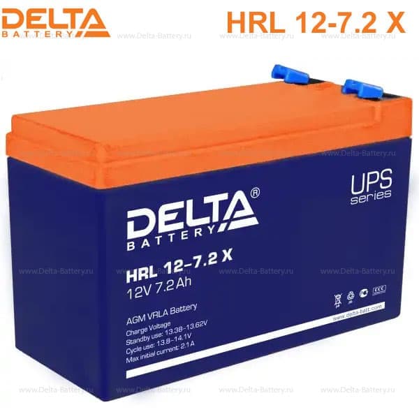  AGM - HRL12-7,2 X, 12 7,2 15165100 2,6 "Delta Battery"
