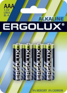  AAA - LR03  Alkaline 1.2 V BP-4 "Ergolux"