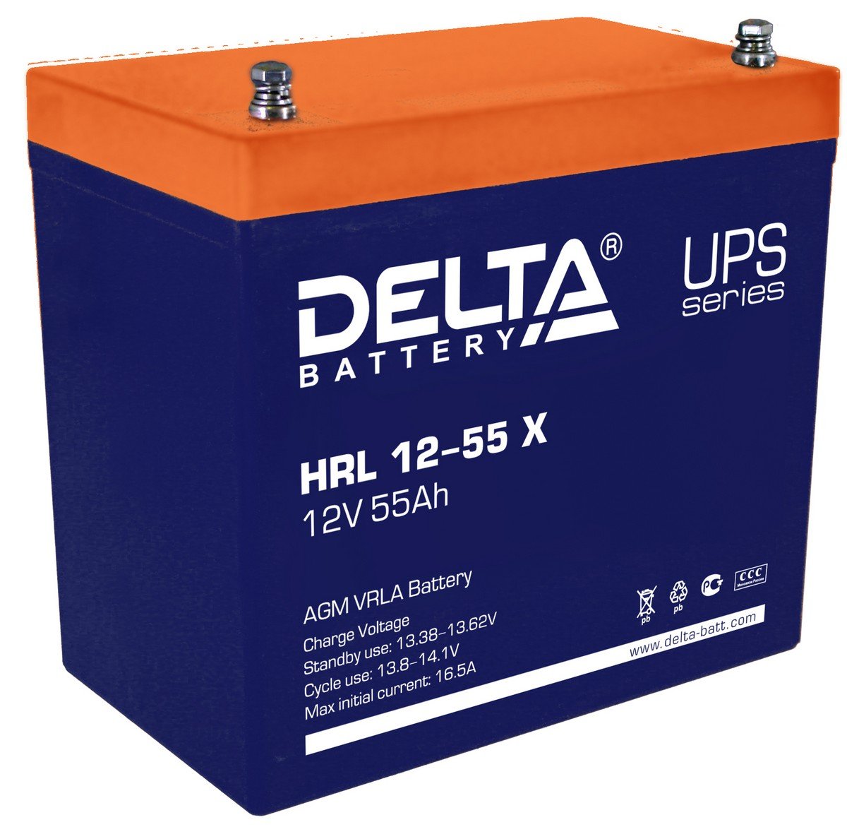  AGM - HRL12-55 X, 12 55 229138208 19 "Delta Battery"