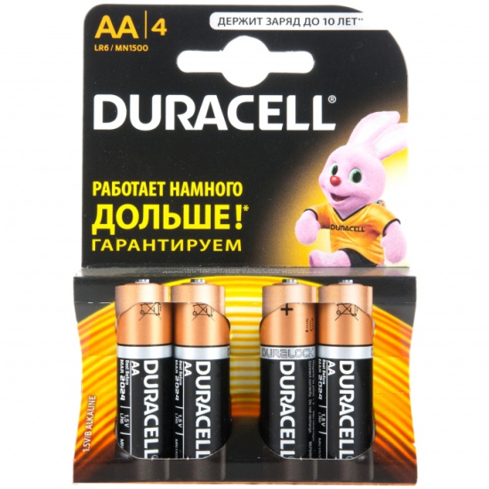  AA - Basic LR6 Alkaline 1,5V  BP-4  (4/192)"Duracell", !