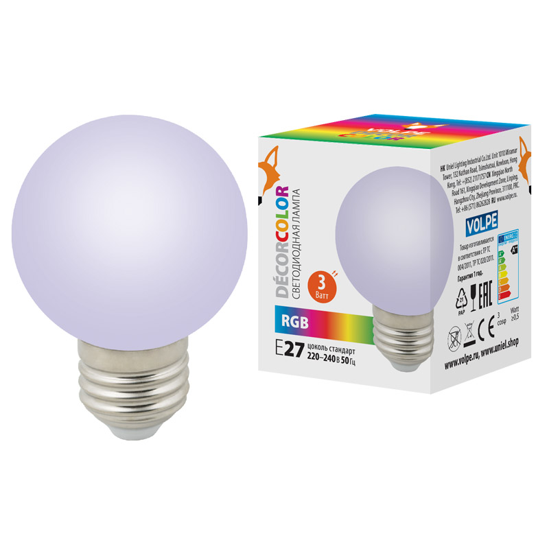 LED--G60-3W/RGB/E27/FR/C  .. "" .RGB